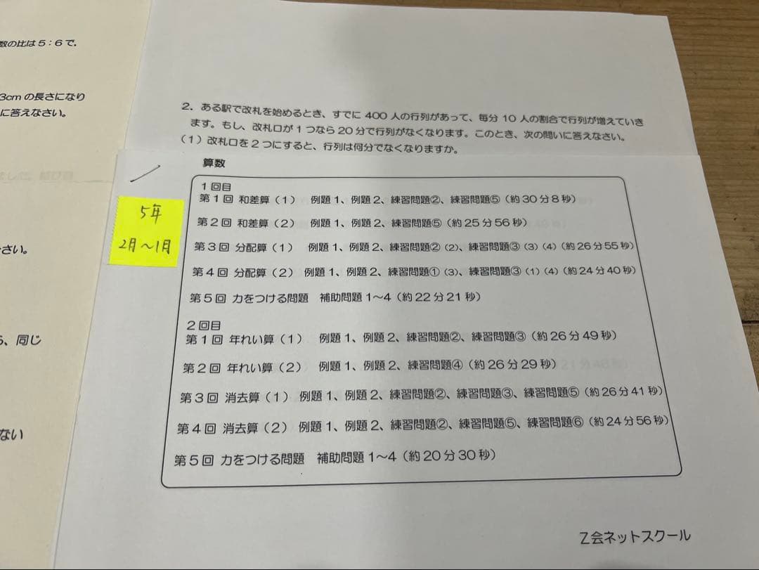 Z会 浜学園 中学受験 小学5年生算数 DVD エブリスタディ 絶版 サピックス