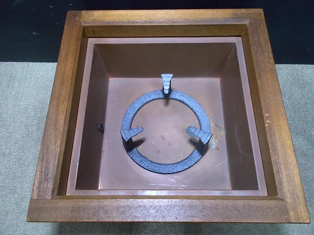 茶道具 置炉セット 八百年の伝統 釜師/菊池政光 茶釜 釜環 未使用五徳