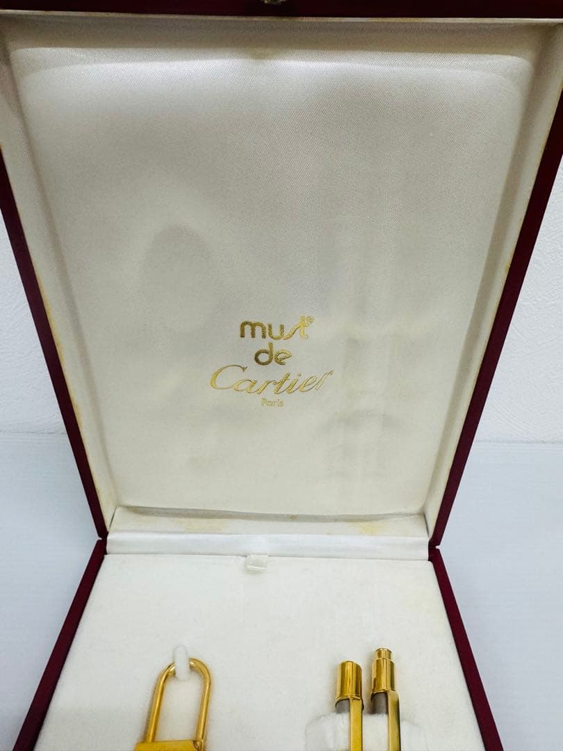 【希少·美品】must de Cartier ペンセット＆キーホルダー 箱付