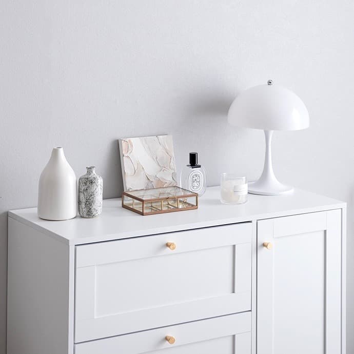 【幅90cm】 Calan キャビネット チェスト アンティーク収納