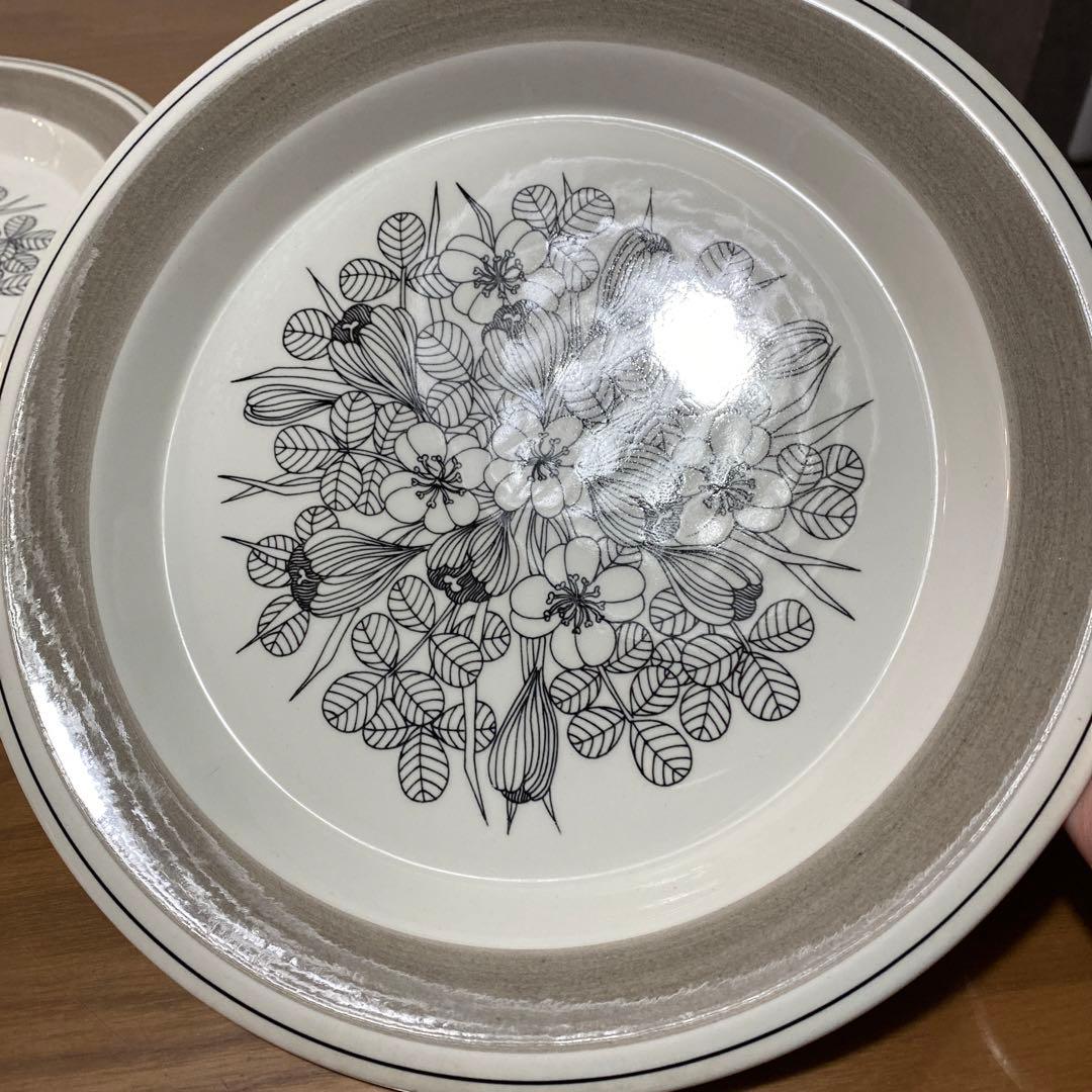 クロッカス　アラビア　グレーリム　プレート　26㎝　中皿　大皿　オリジナル　A