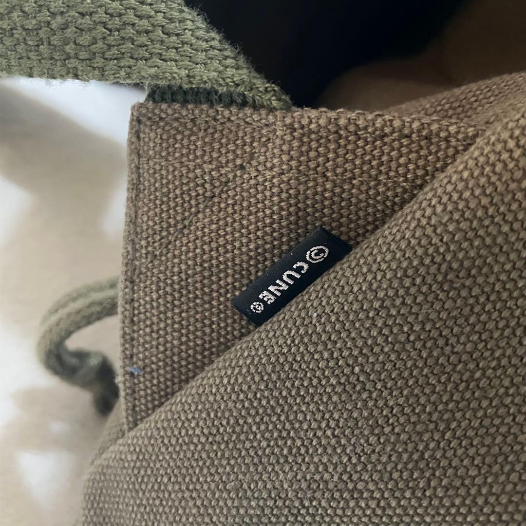 CUNE 帆布のミリタリーリュック うさぎ カーキ A4 大容量 バックパック