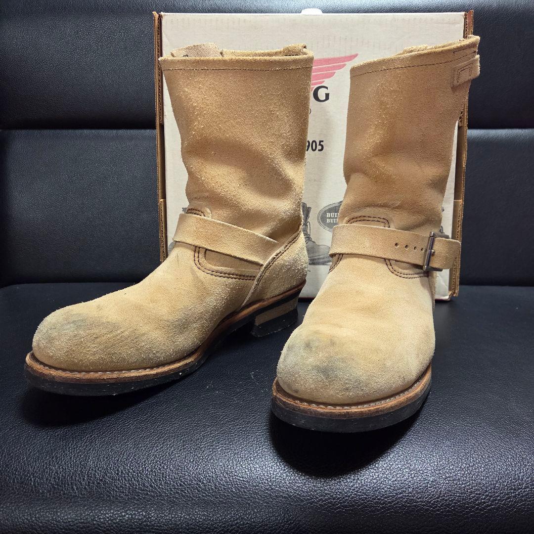 RED WING レッドウイング エンジニアブーツ スウェードベージュ ２８㎝