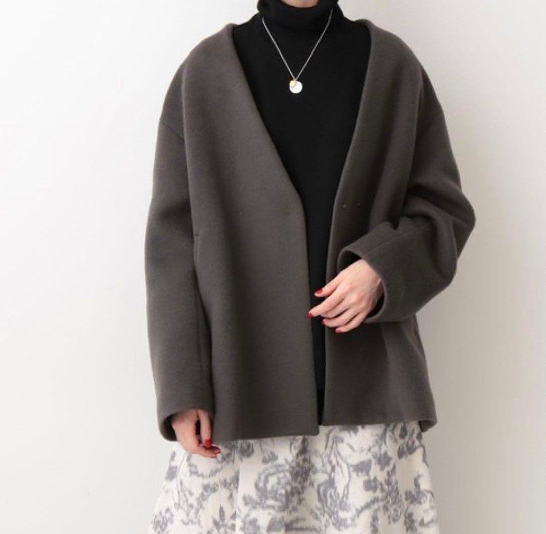 IENA MANTECO ノーカラーショートコート☆