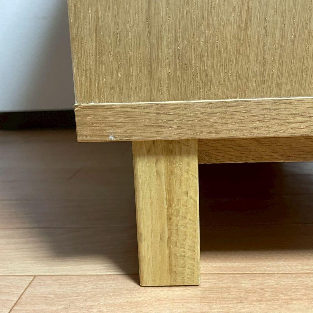 無印良品　オーク材キャビネット・ガラス扉（引戸）　廃盤