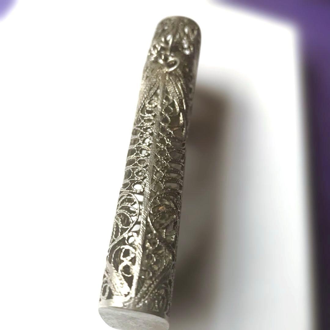 アンティーク　銀線細工　ライターケース　香入（こういれ）ケース　ビンテージ品