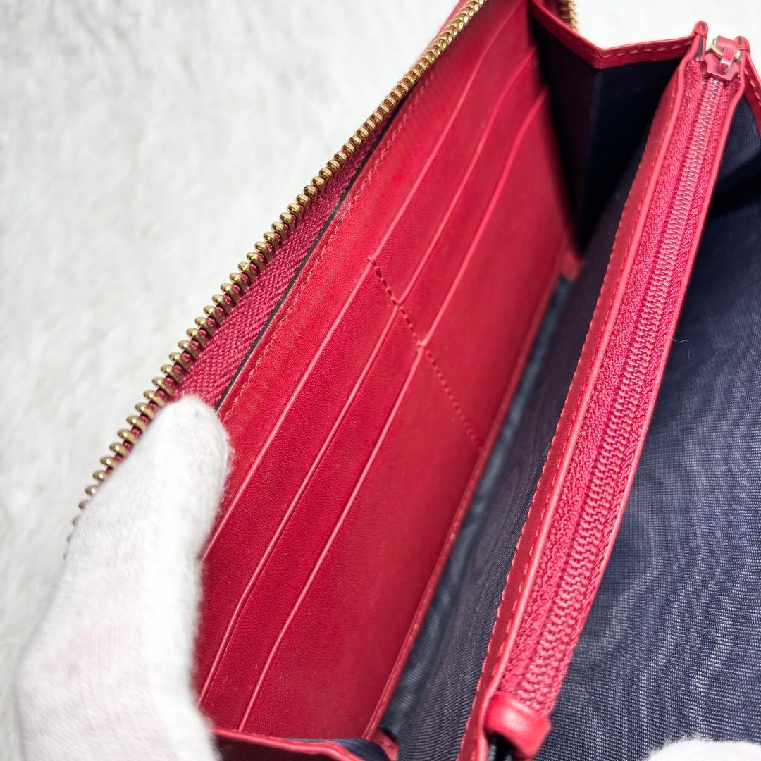 ✨極美品✨ グッチ 長財布 ブルームス GG柄 ラウンドファスナー PVC 花柄