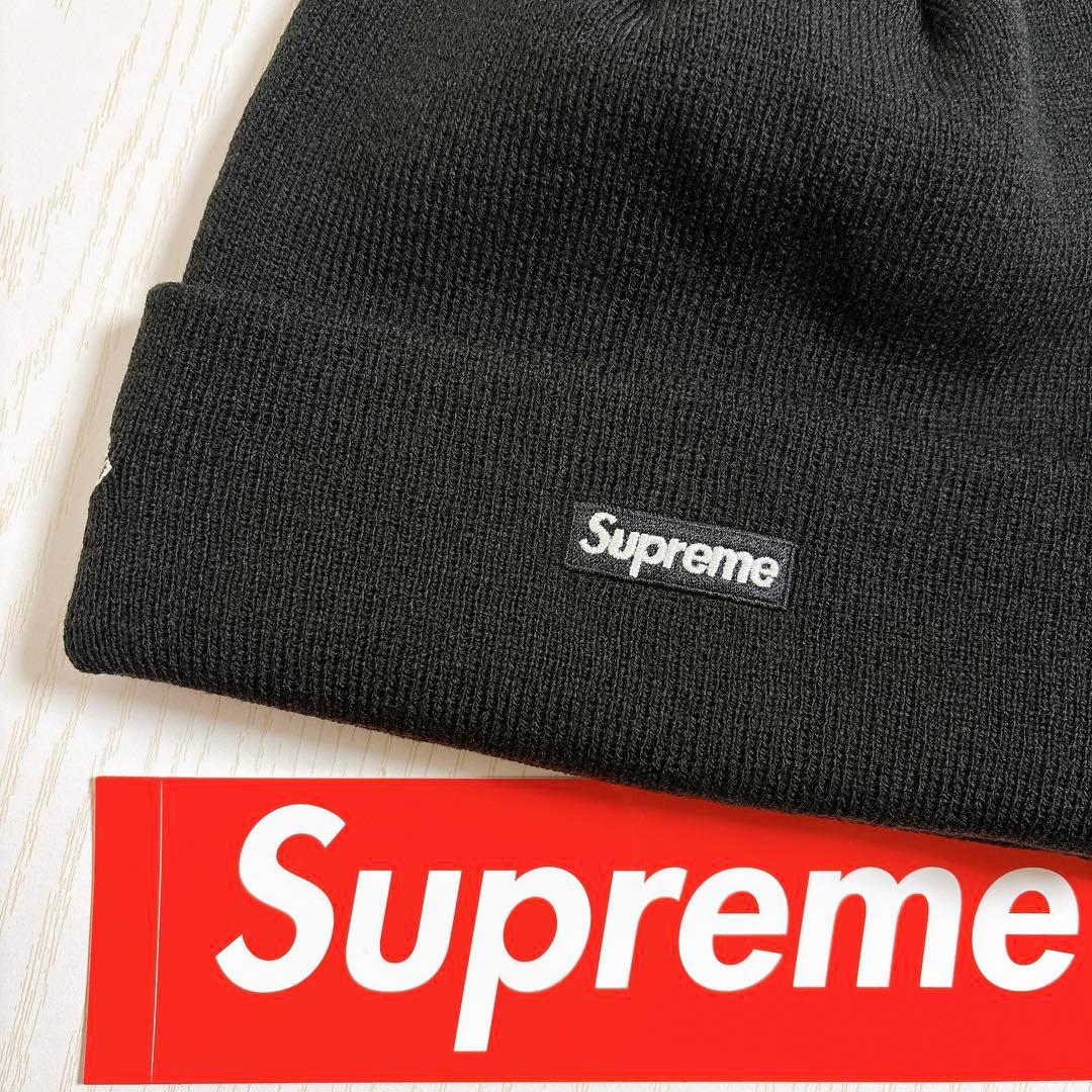 Supreme NEW ERA ニット帽　ビーニー　Sロゴ ブラック　ピンク　黒