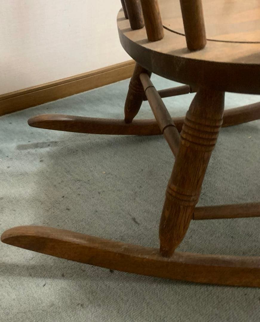 椅子　アンティーク　木製 ロッキングチェア ブラウン