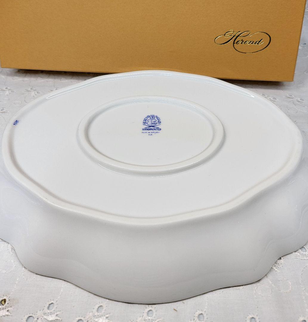 未使用✨ヘレンド アポニー グリーン オーバルプレート 大皿 楕円形 箱付き②