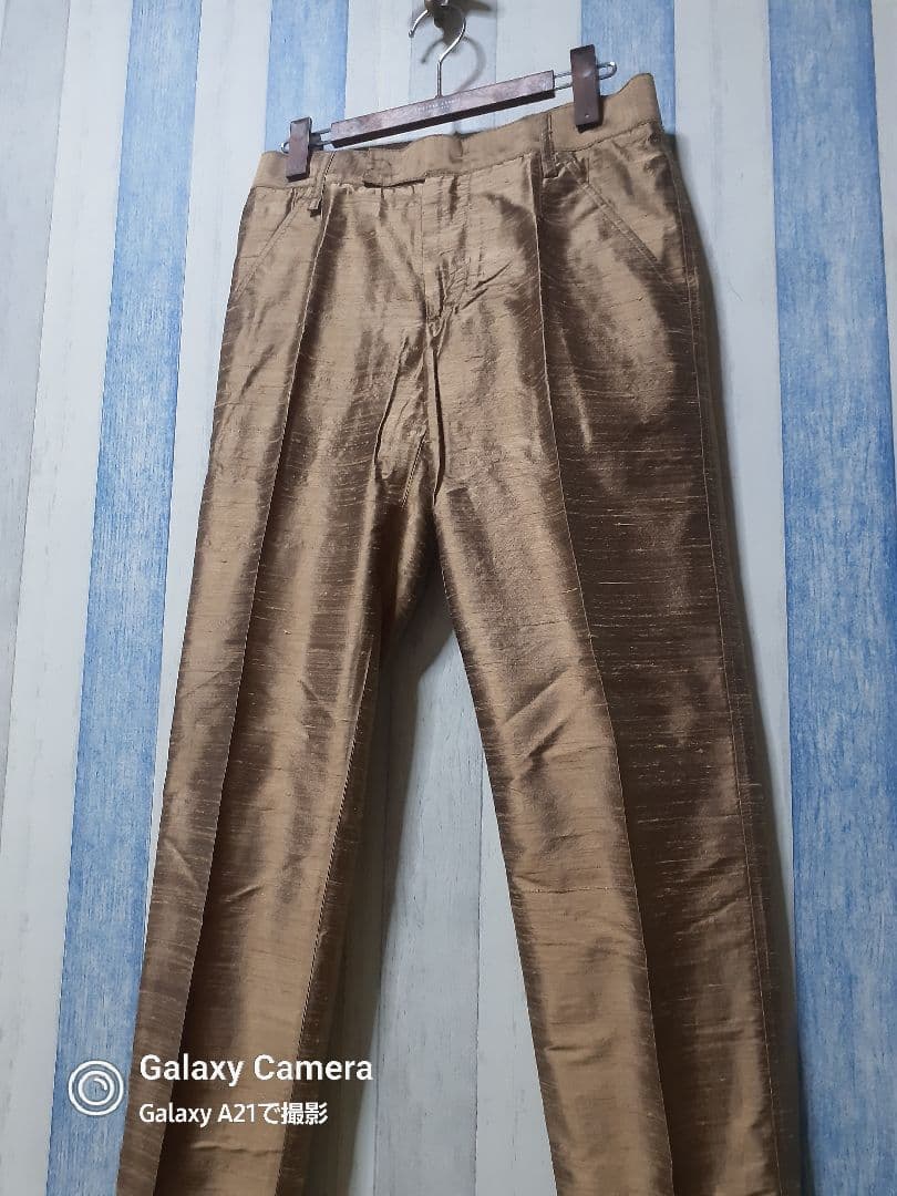 希少！ドルチェ&ガッバーナ/黄金/シルク地/デザイン/スーツ/セットアップ/L