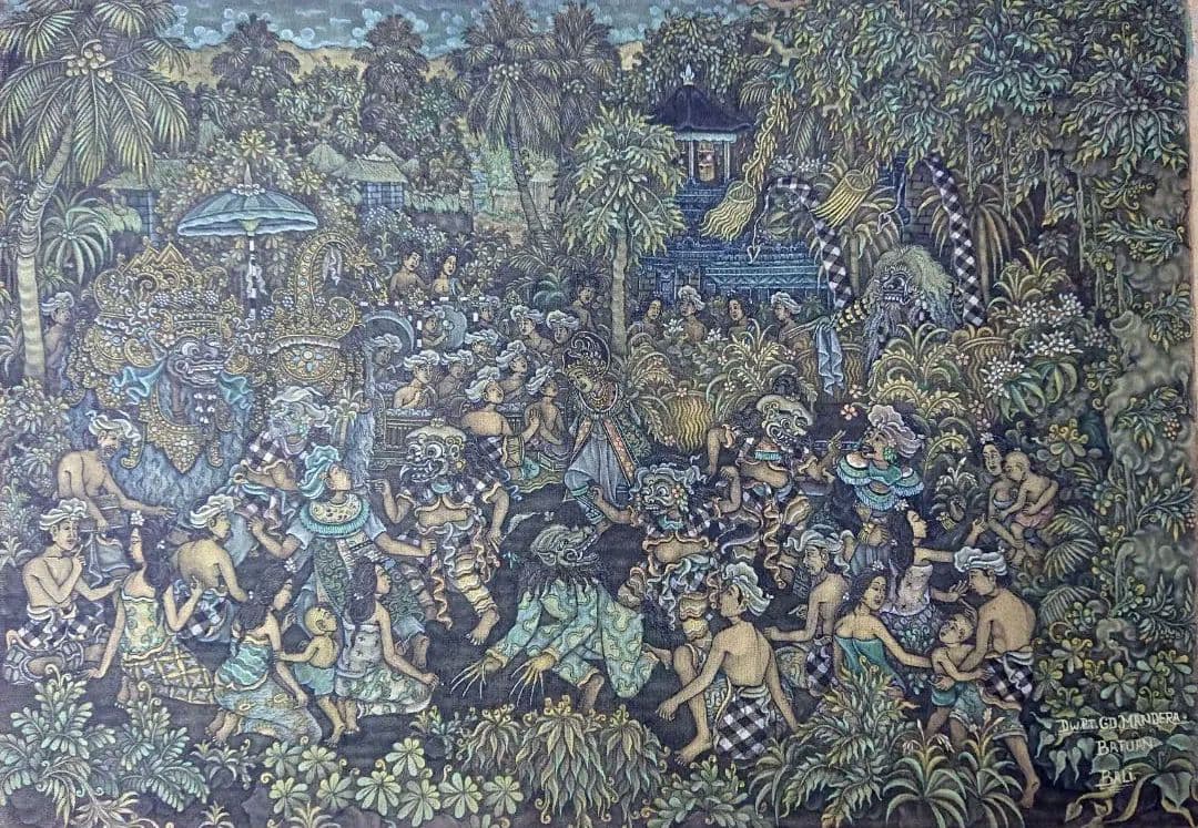 バリ絵　精緻な極細密画