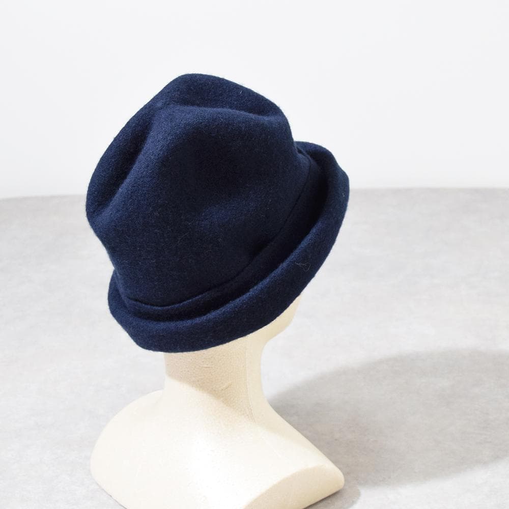 フォーティファイブ 45R ウール フェルト 変形 ハット ロゴ刺繍 ネイビー