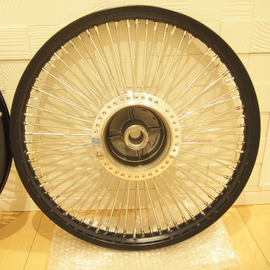 前後17インチ　スーパーカブ　WAVE110　71スポークホイール　新品　黒リム