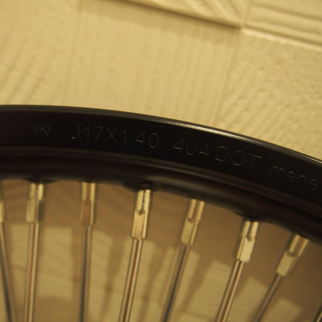 前後17インチ　スーパーカブ　WAVE110　71スポークホイール　新品　黒リム