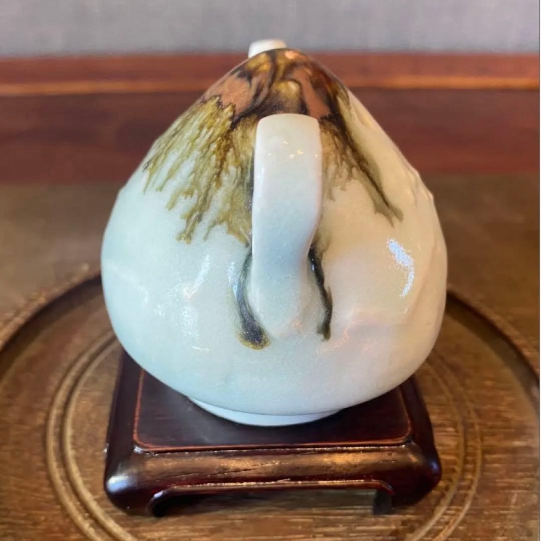 李朝　水滴　梅花　鑑賞台付　一輪挿し ヴィンテージ　レア