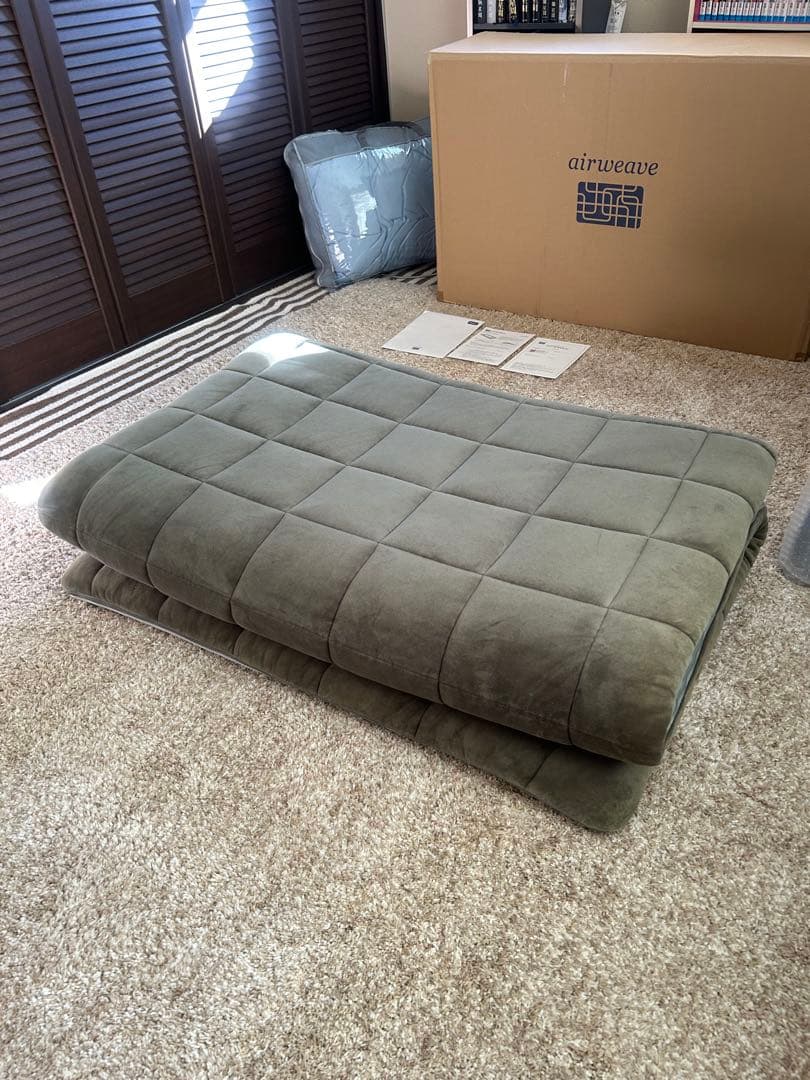 エアウィーブ　四季布団　敷布団 《シングル》カバー限定色オリーブ・グリーン