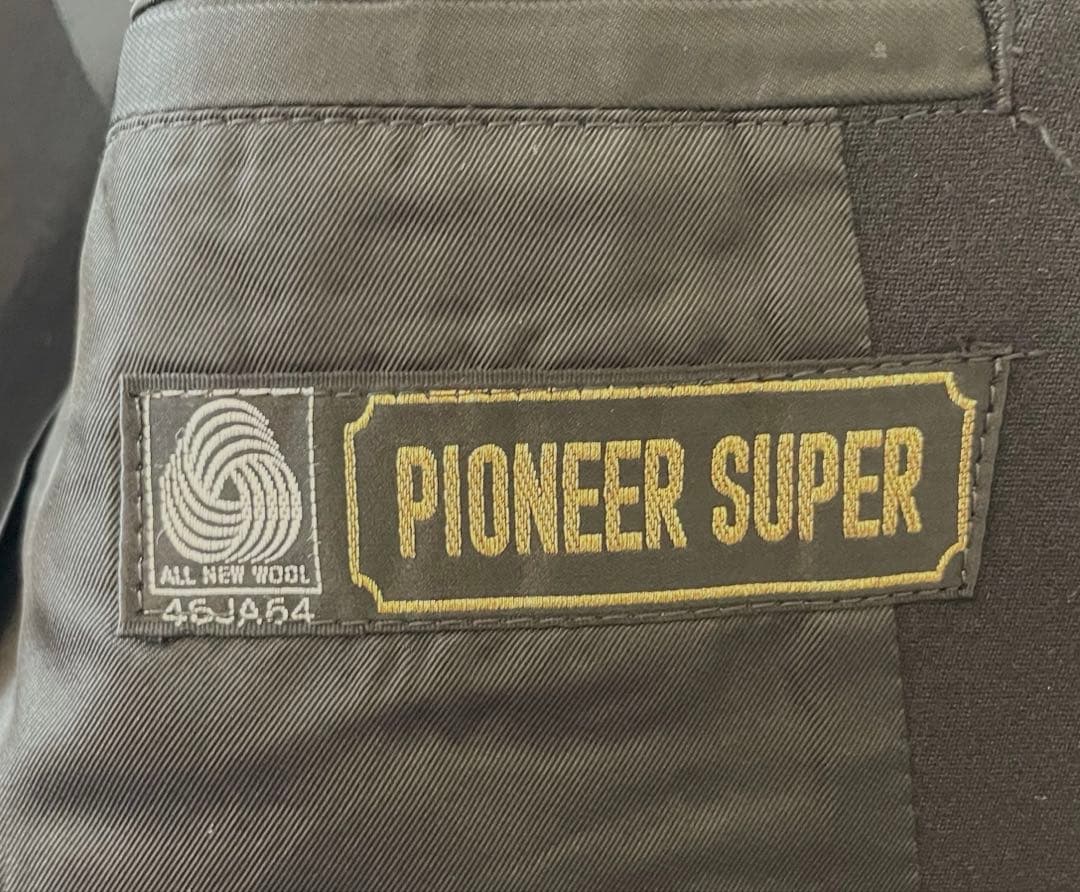 90s vintage レトロスーツ ダブル BLACK6B 菅田将暉　純毛質