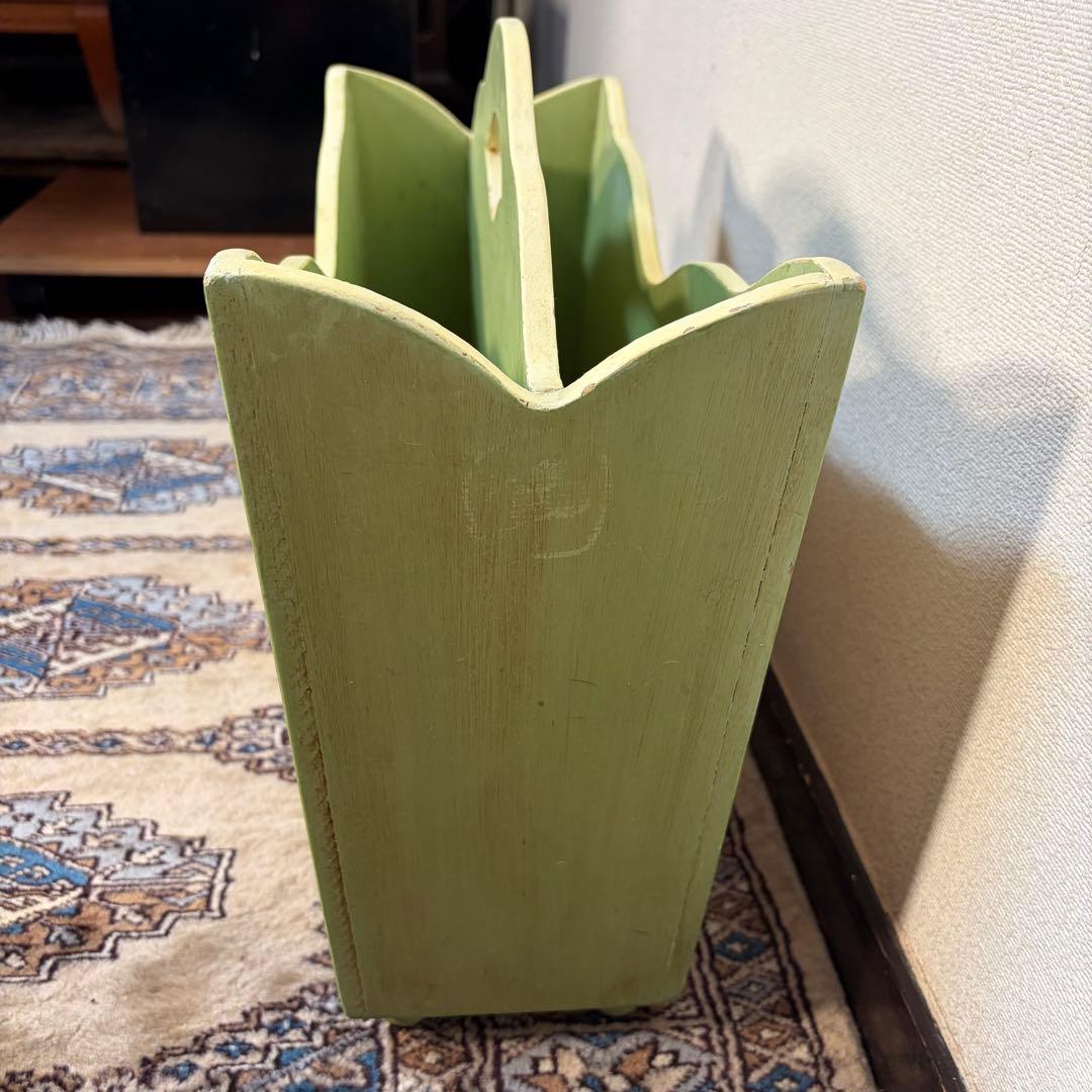 ブロカント マガジンラック プロヴァンス フレンチ 花柄 カントリー 木製