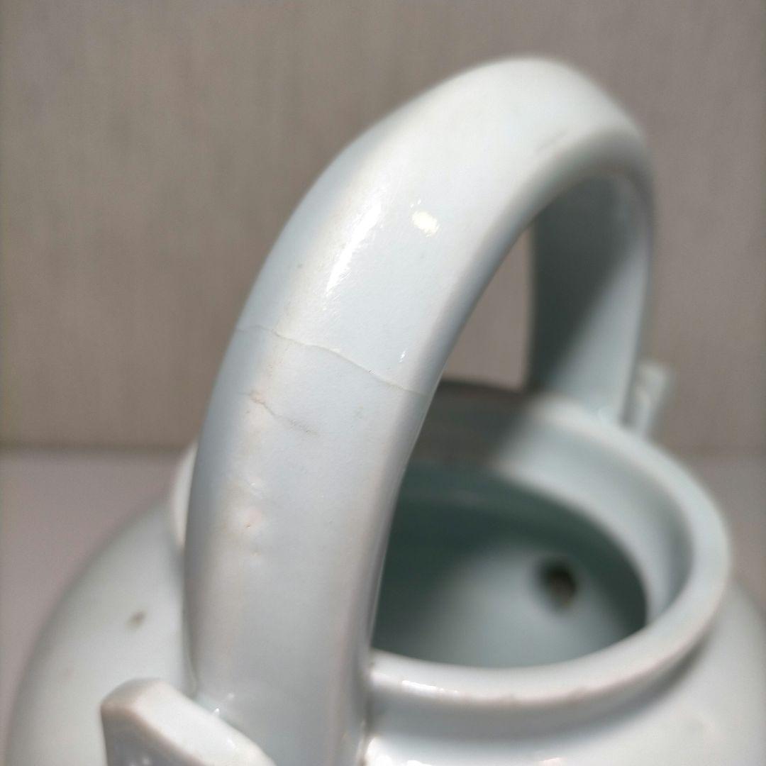 朝鮮古美術 　李朝白磁水注 　白磁提手水注