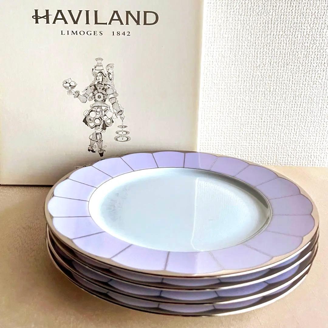 ★新品未使用　超美品★ フランス製HAVILAND デザートプレート　４枚