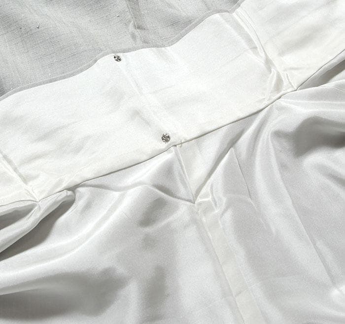 7651■ 正絹真綿紬　松葉の刺子　お洒落附下　美品