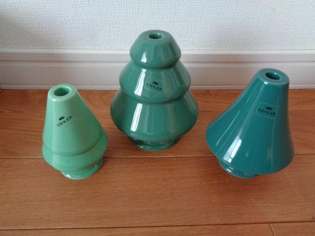 ケーラー　KAHLER アヴェント　キャンドルホルダー3個セット　グリーン