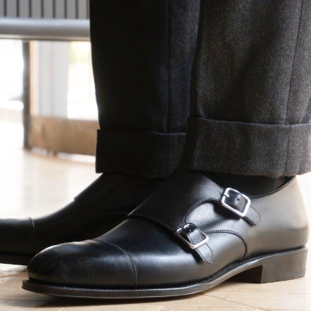 美品 カルミナ ダブルモンク ストラップ シューズ トレーディングポスト ヤンコ