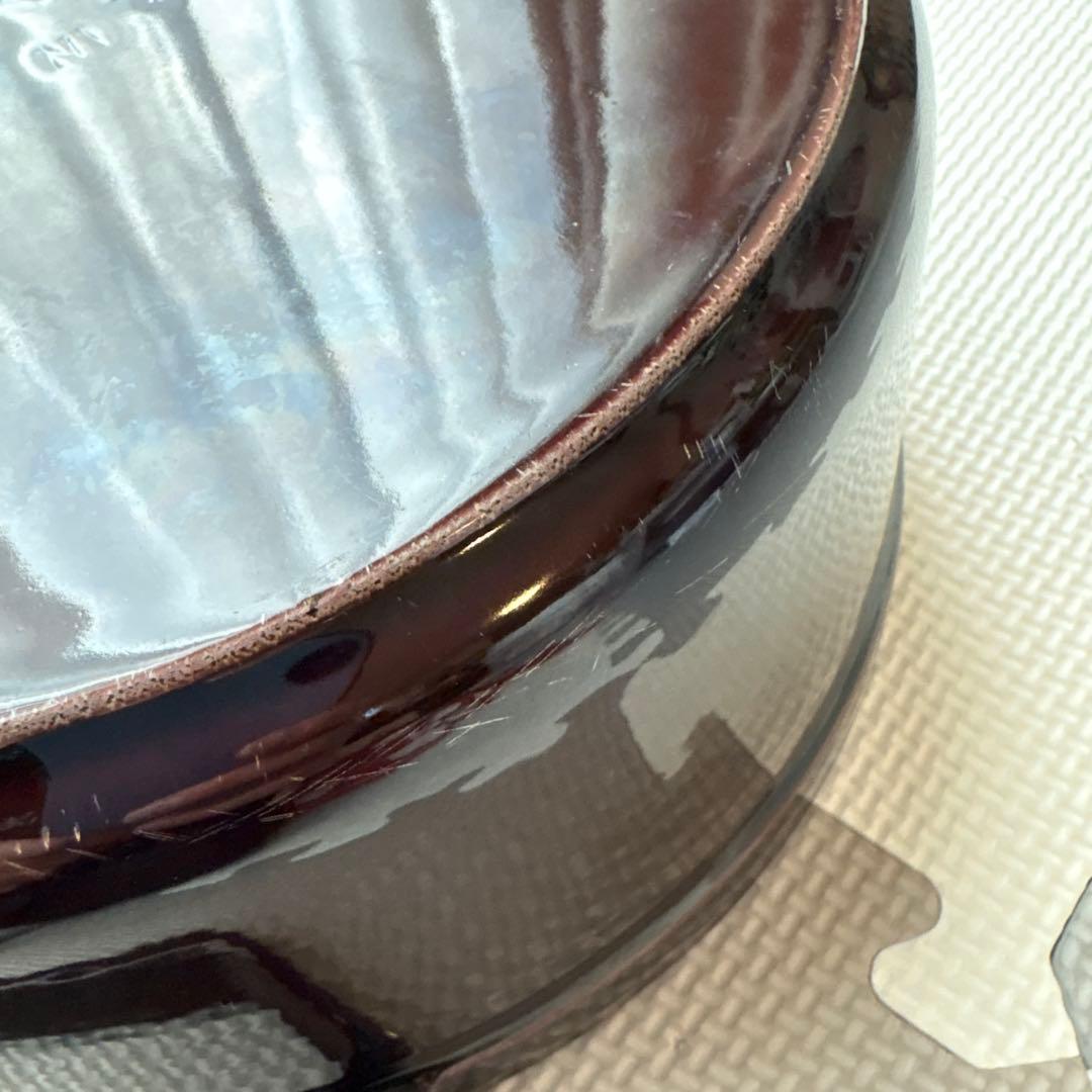 STAUB ストウブ ラウンド ココット 24cm オーベルジン ナス　箱あり