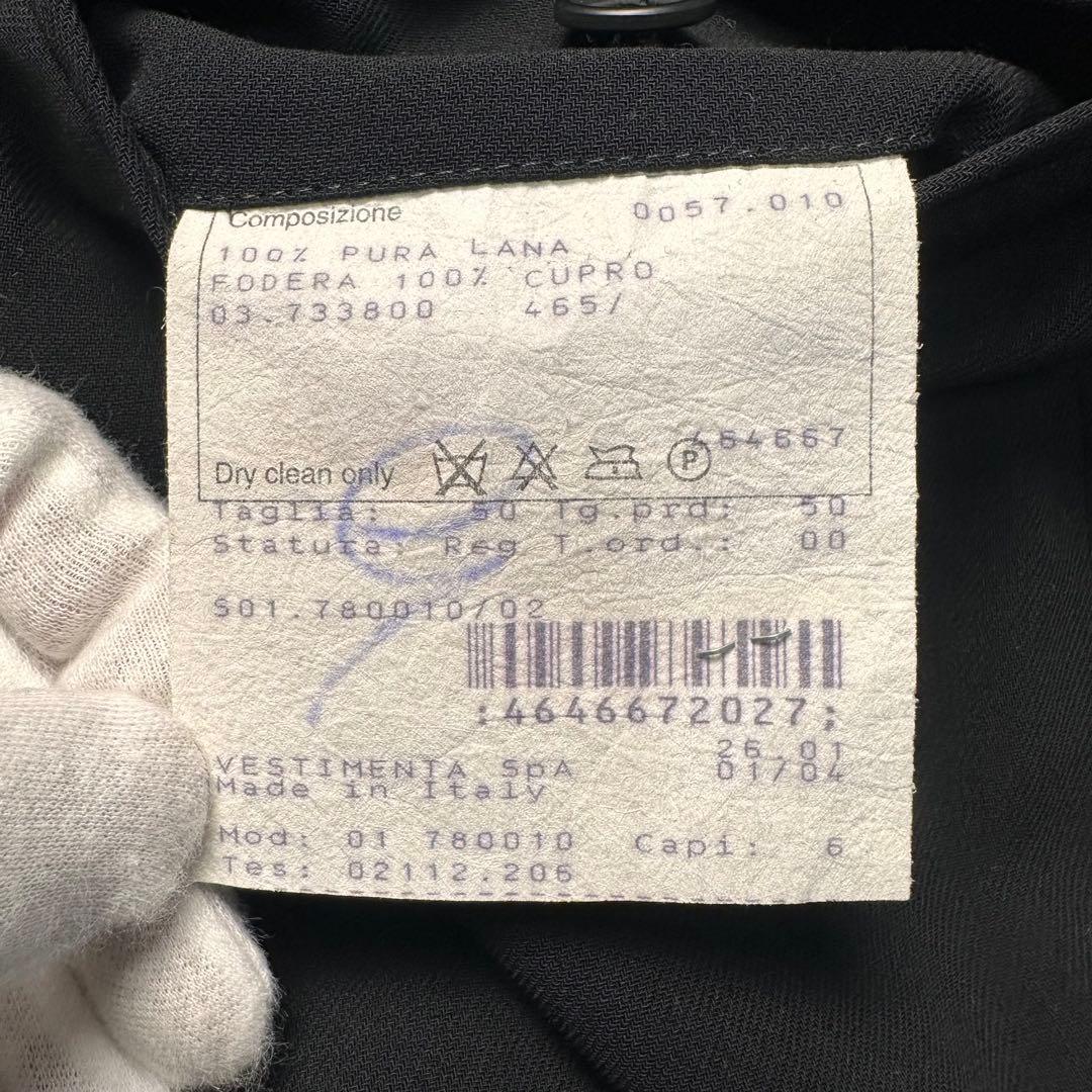 未使用級 ジョージオアルマーニ セットアップ 黒 総裏 大きいサイズ 50