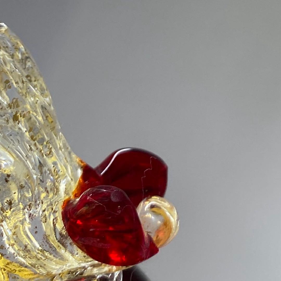 ムラーノ　ベネチアングラスフィギュリンペア高さ18.7・18㎝東な7-0305③