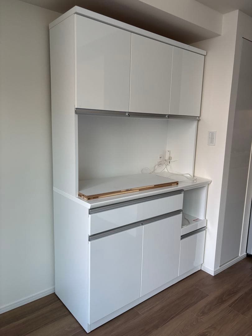 （美品)ニトリ キッチンカウンター W120 レジューム レンジボード ホワイト