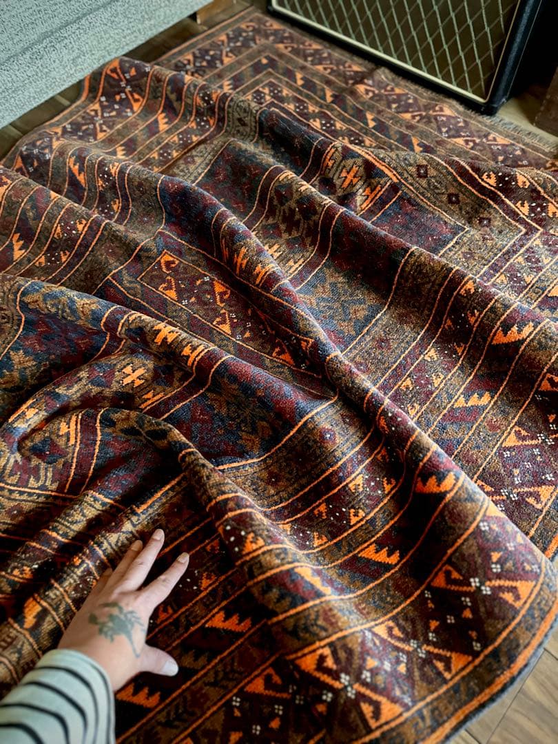 トライバルラグ　ヴィンテージラグ　アフガンラグ　トルクメン　アリホジャ　美品