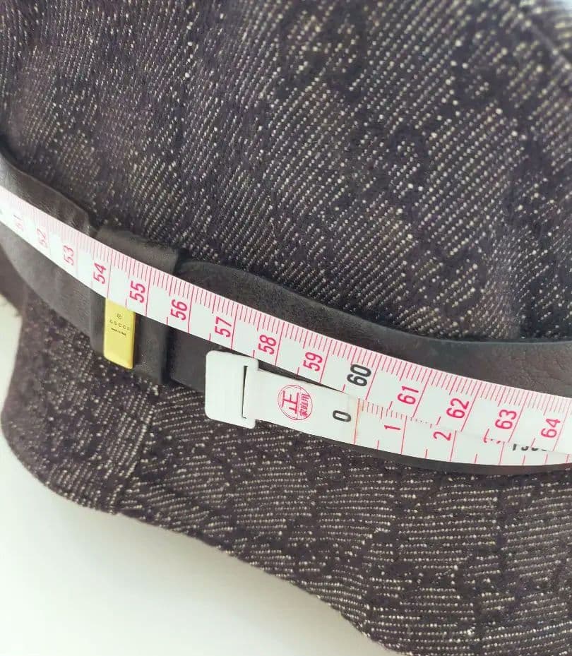 《タグ付未使用・プレートキズ有》GUCCI ブラックデニム バケットハット L