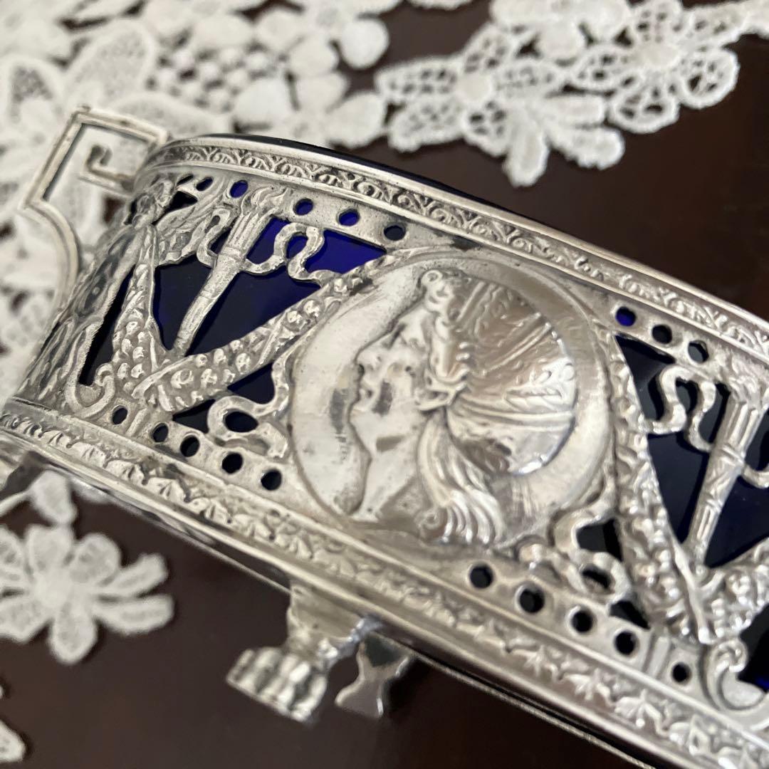 ドイツ　ハナウ　純銀アンティーク　ソルトセラーペア