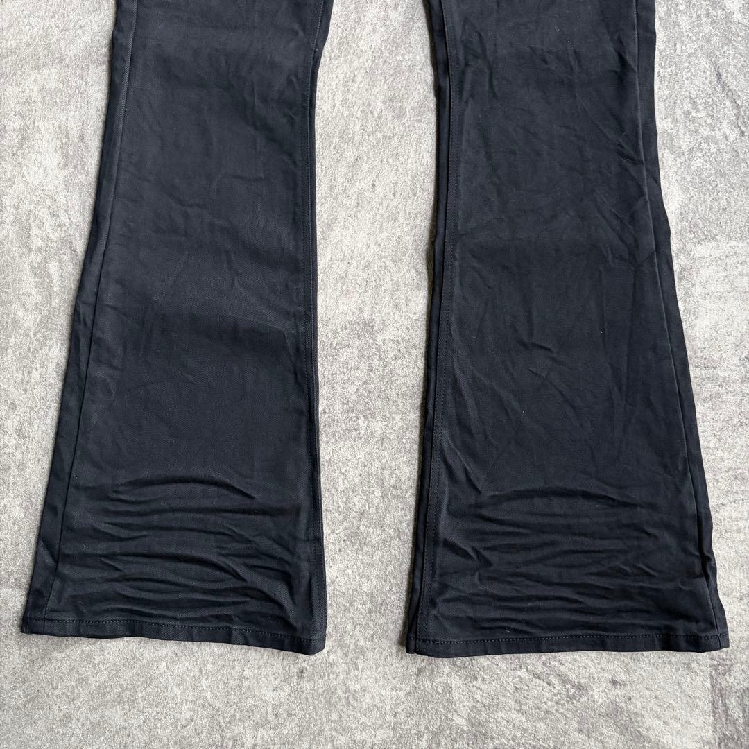 【undermycar】Stretch Flare Black Jeans 0