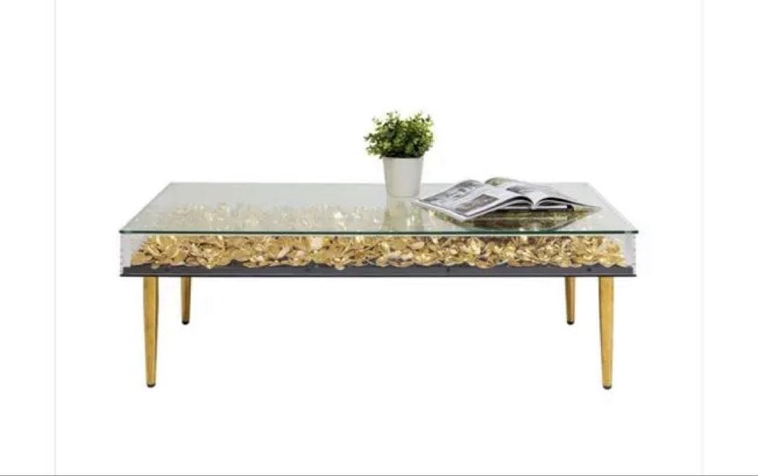 【廃盤商品】KARE ゴールドフラワー 120x60cm ローテーブル