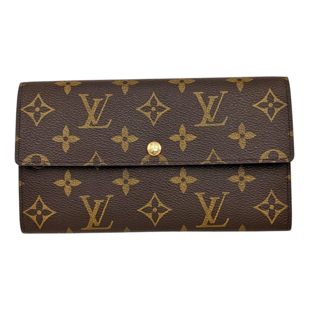 【外観美品】ルイヴィトン モノグラム ポシェット ポルトモネ クレディ 長財布