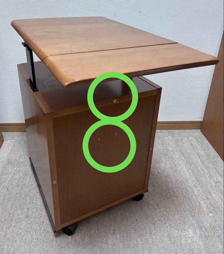 カリモク学習机 ４点セット 1-③ 袖棚