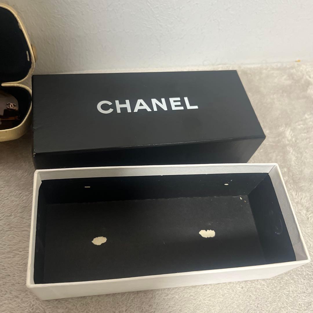 【CHANEL】オーバルサングラス オレンジレンズ ケース付き