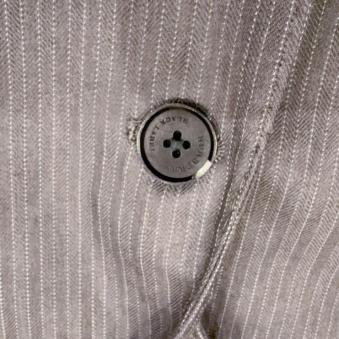 美品 BURBERRY BLACK LABEL ストライプ スーツ グレー