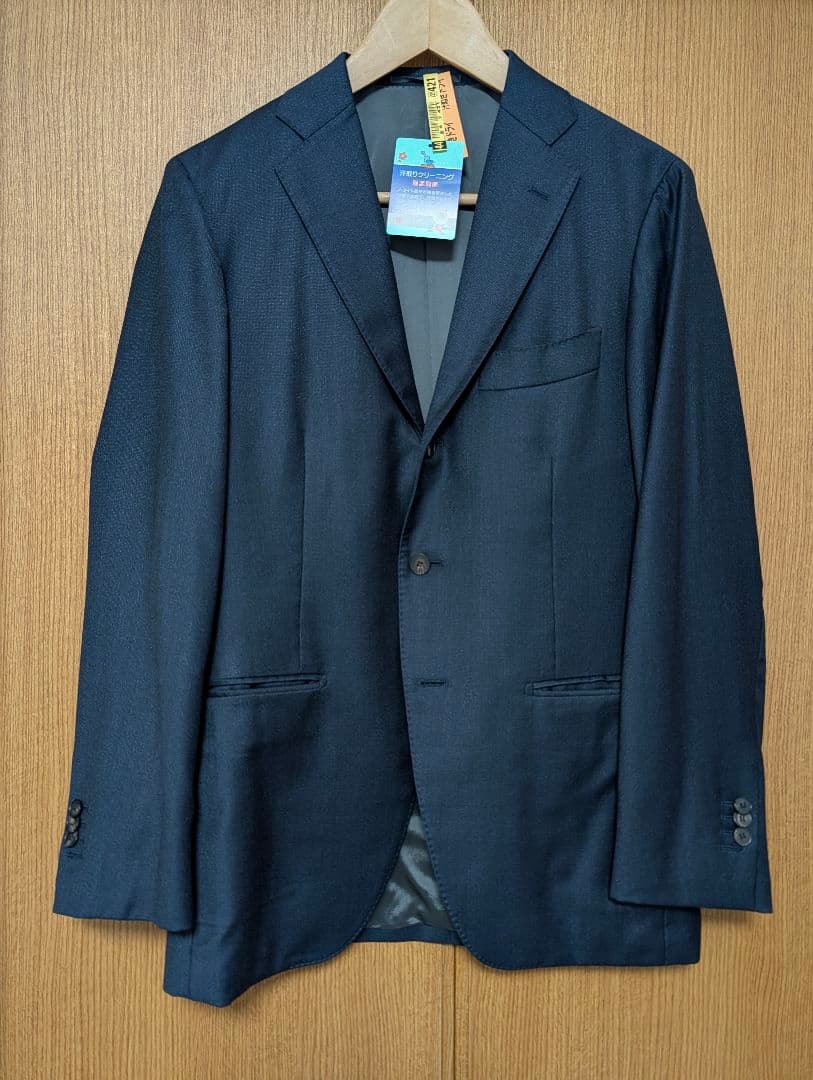 ロロピアーナ ネイビー　ウール　ビジネス スーツ