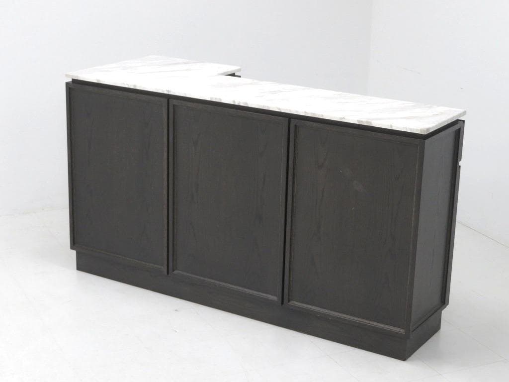 展示品　大理石　オーク材　受付カウンター　キッチンカウンター　キャビネット
