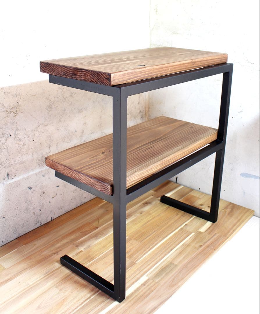 アイアン2段トースターラック、角パイプ仕様