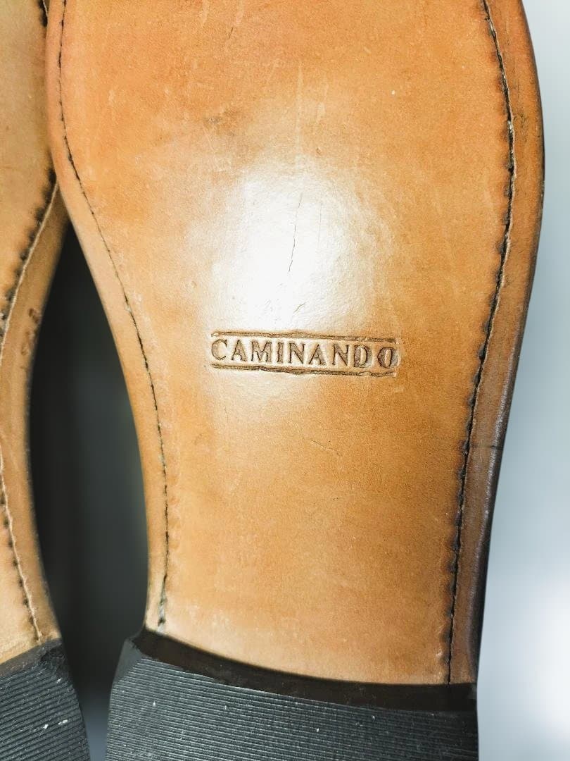 And A カミナンド ラバースタッズ ローファーブラック26cm