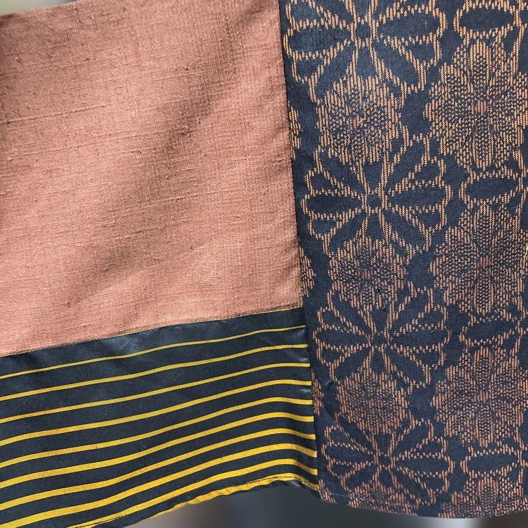 着物ワンピーステントラインマキシ丈《15》紬や大島紬等M〜L