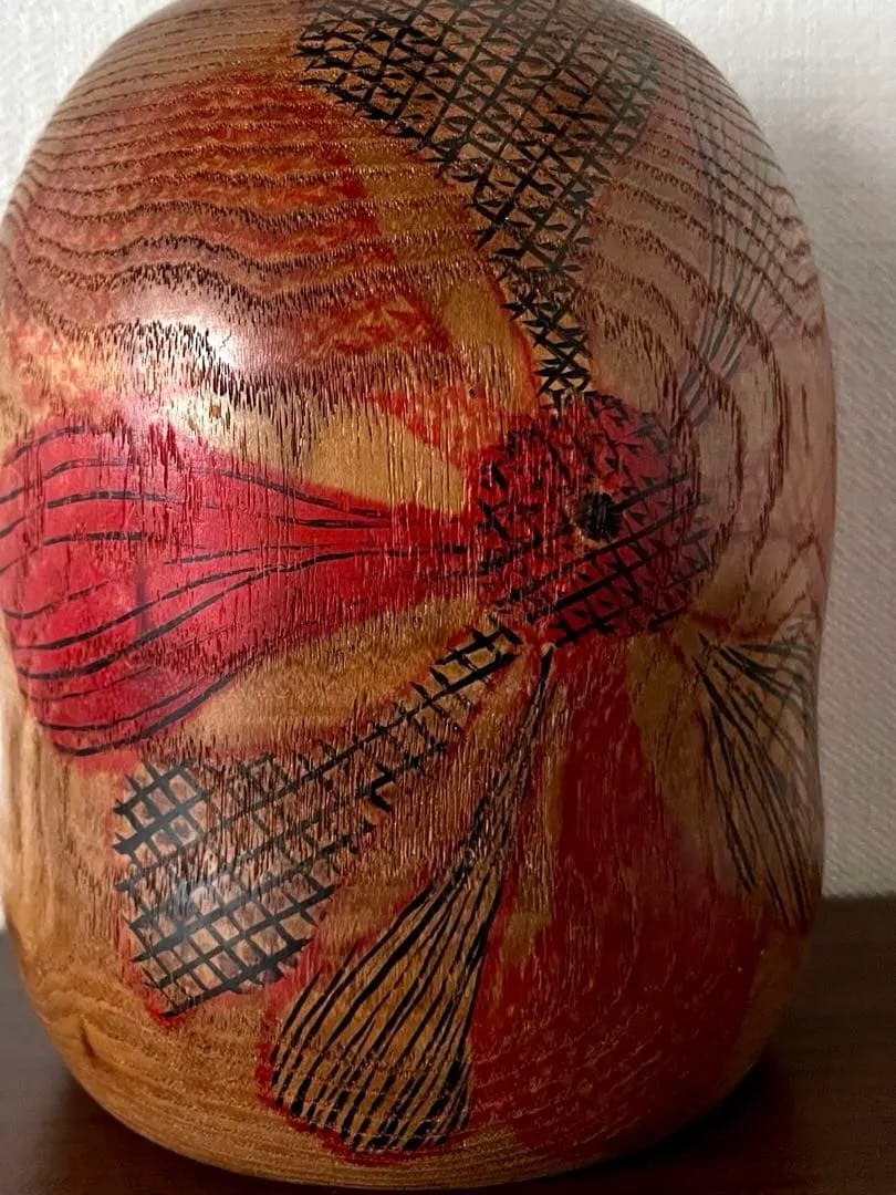 石原 日出男 Hideo 創作 こけし Kokushi doll 木製 人形