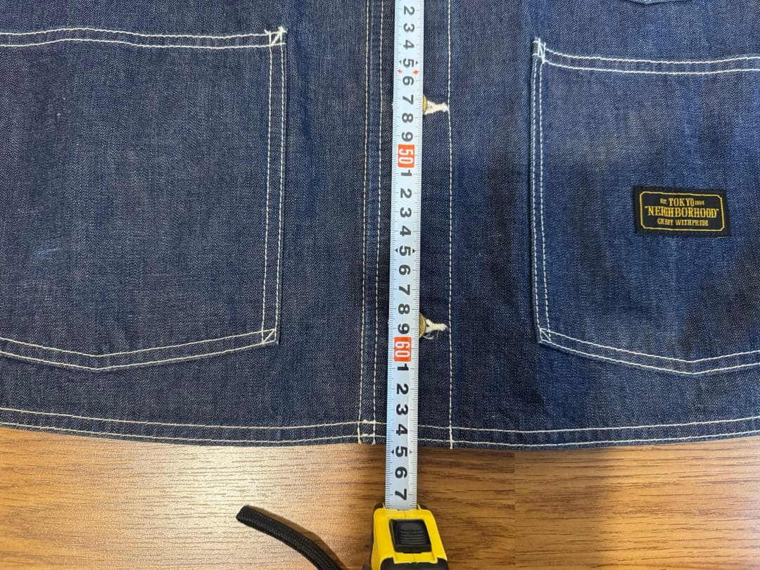 NEIGHBORHOOD デニムカバーオール　ノーカラー　ジャケット