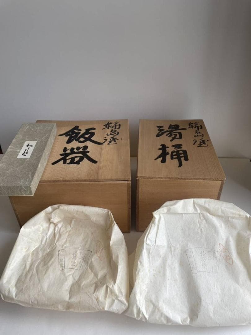 美品 輪島塗 木製漆器四点 飯器・杓子・湯斗・湯の子掬い 20 黒塗 真塗