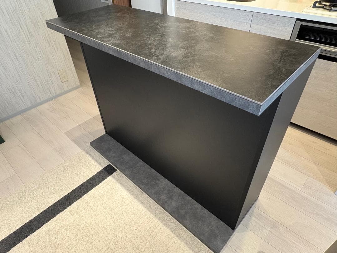 ニトリ セラミック天板 バーカウンター (幅120cm ストレート GY)